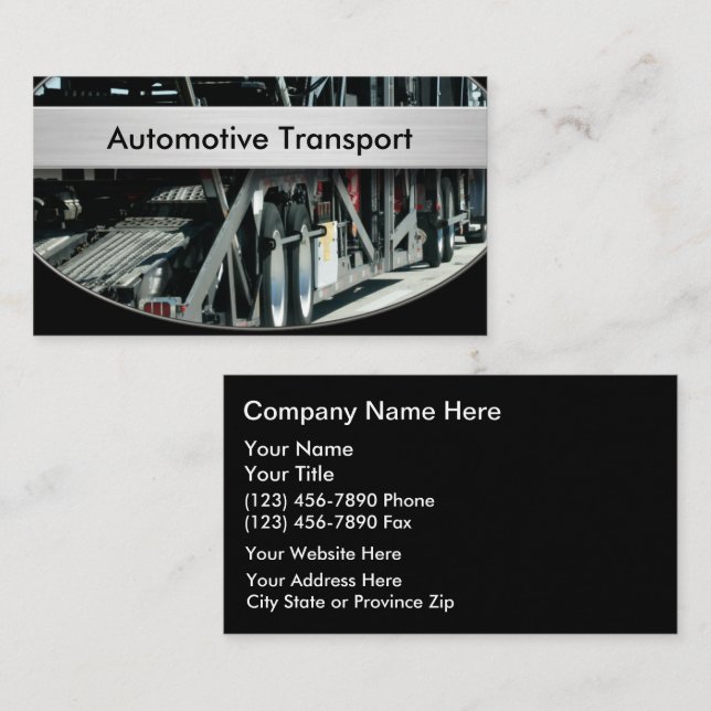 Cartões de Visita Automotivos (Frente/Verso)