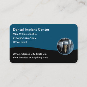 Cartões de Visita com Emblema de Implantes Dentári