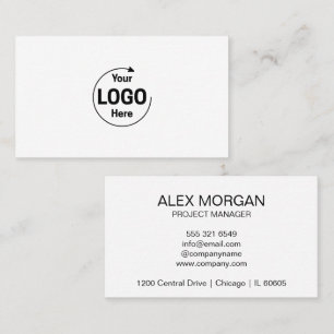 Cartões de Visita com Logo Branco Profissional M