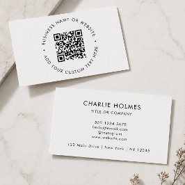 Cartões de Visita com QR Code | Cartão Branco Mini