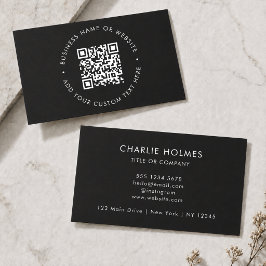 Cartões de Visita com QR Code | Cartão Preto Perso