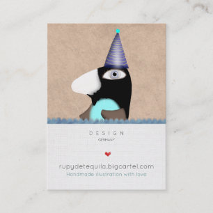 Cartões de Visita Conto de Fadas Pinguim Doce
