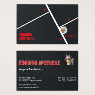 Cartões de visita da Einhorn Apotheke