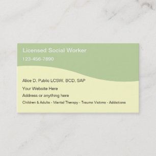 Cartões de Visita de Assistente Social