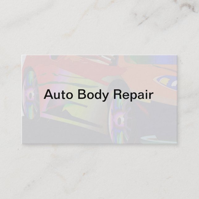 Cartões de Visita de Auto Body (Frente)
