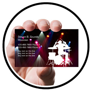 Cartões de Visita de Banda de Música Rock