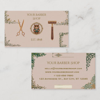 Cartões de Visita de Barbearia Vintage