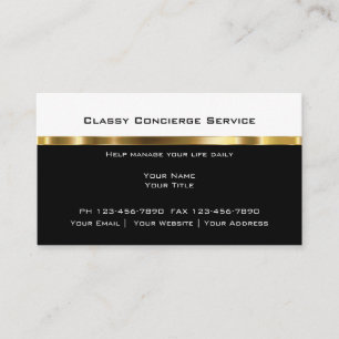 Cartões de Visita de Concierge de Luxo