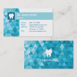 Cartões de Visita de Dentista Logotipo de Dente Po