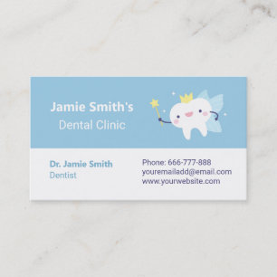 Cartões de Visita de Dentista Odontologia Fada do