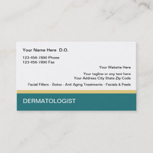 Cartões de Visita de Dermatologista