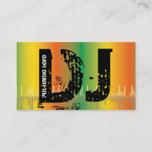 Cartões de visita de DJ Disc jockey