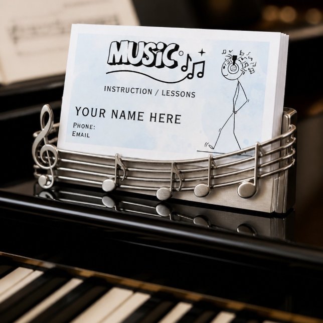 Cartões de Visita de Instrutor de Música (Criador carregado)