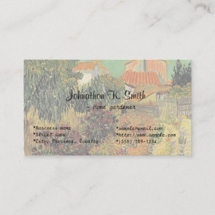 Cartões de visita de jardim, fazenda, artistas, vi
