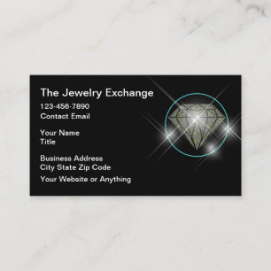 Cartões de Visita de Negócios Joias Glitzy Elegant