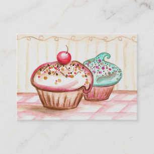 Cartões de Visita de Padaria de Cupcake