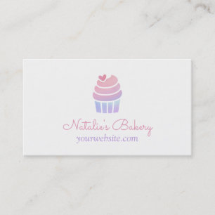 Cartões de Visita de Padaria de Cupcake com Gradie