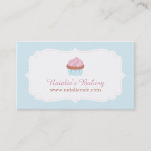 Cartões de Visita de Padaria de Cupcake Elegante