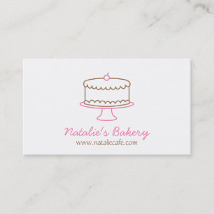 Cartões de Visita de Padaria Doodle de Bolo de Art