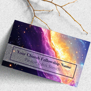 Cartões de Visita de Pastor da Igreja Roxo Celesti