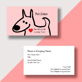 Cartões de Visita de Pet Sitter Fofos