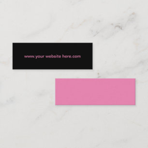 Cartões de Visita de Promoção de Site Rosa Simples