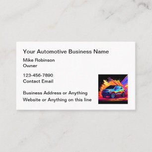Cartões de Visita de Serviços Automotivos Bold Des