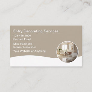 Cartões de visita de serviços de decoração moderna