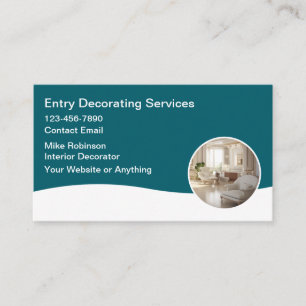 Cartões de Visita de Serviços de Decoração Moderna