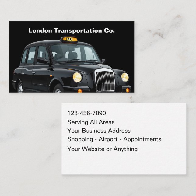 Cartões de Visita de Serviços de Transporte Classy (Frente/Verso)