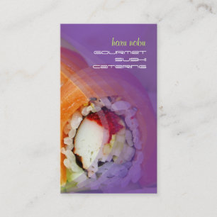 cartões de visita de sushi da PixDezines