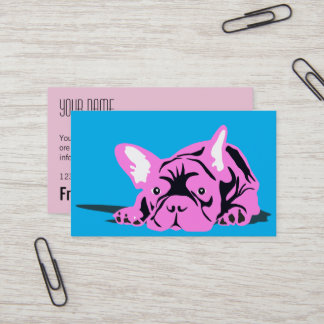 Cartões de visita do Bulldog Francês Cartão de vis