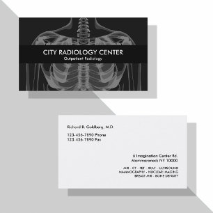 Cartões de Visita do Laboratório de Radiologia