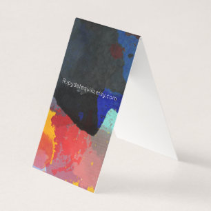 Cartões de Visita Dobrados Arte Pintura Abstrata