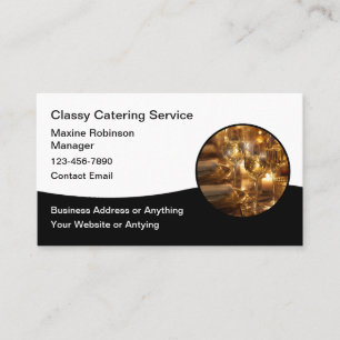 Cartões de Visita Elegantes para Serviços de Cater