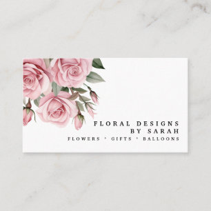 Cartões de Visita Elegantes Rosas Rosa