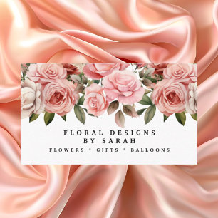 Cartões de Visita Elegantes Rosas Rosa