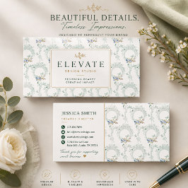 Cartões de Visita Elegantes Vintage – Design Ornam