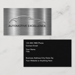 Cartões de Visita Empresariais Automotivos Moderno
