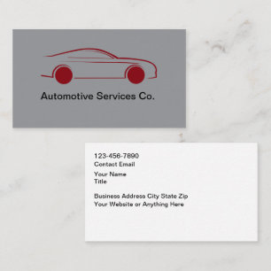 Cartões de Visita Empresariais Automotivos Moderno