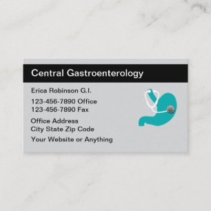 Cartões de Visita Empresariais de Gastroenterologi