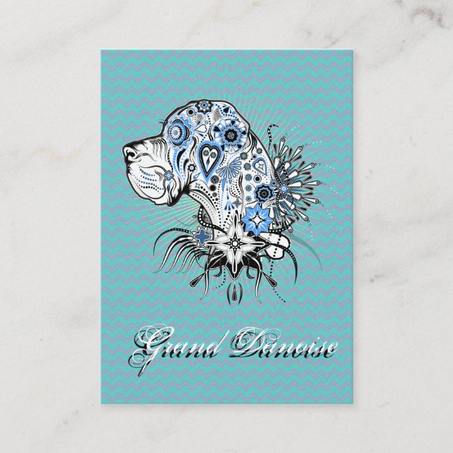 Cartões de visita Great Dane (Frente)