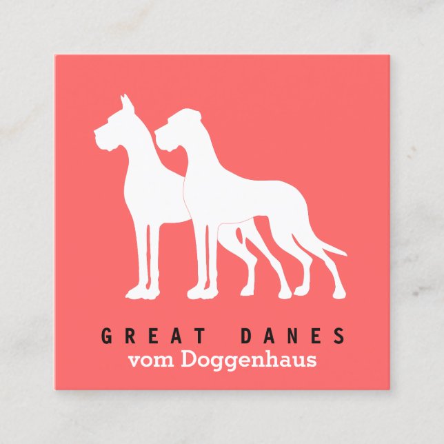 Cartões de Visita Great Danes (Frente)