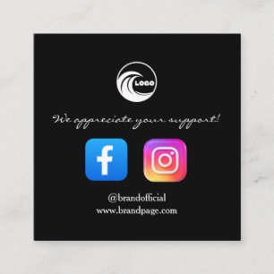 Cartões de Visita Instagram Facebook QR Display