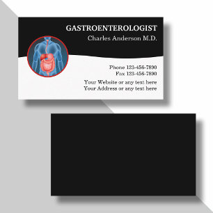 Cartões de Visita Médicos de Gastroenterologia