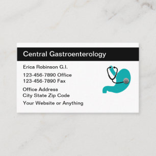 Cartões de Visita Médicos de Gastroenterologia Des