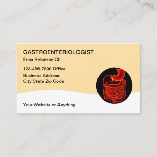 Cartões de Visita Médicos de Gastroenterologista