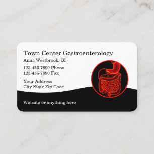 Cartões de Visita Médicos Gastroenterologistas