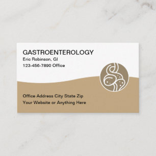 Cartões de Visita Médicos Simples de Gastroenterol