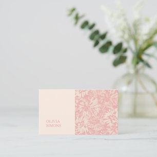 Cartões de visita minimalistas em estilo floral bo